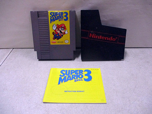 image of Super Mario Bros. 3 NES Game with Case and Manual