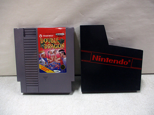 image of Double Dragon NES Game Cartridge With Sleeve