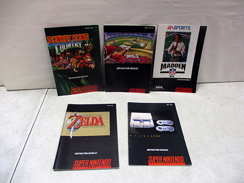 image of Lot of Super Nintendo Instruction Manuals