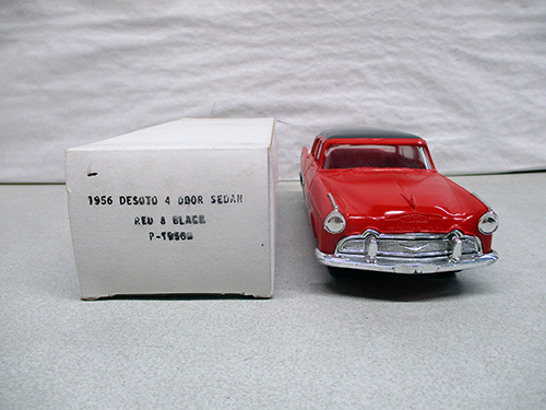 image of 1956 DeSoto 4-Door Sedan Promo Model Car in Red and Black