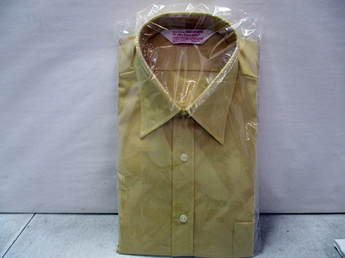 image of Mcdonalds Employees Men's Yellow Dress Shirt in Packaging