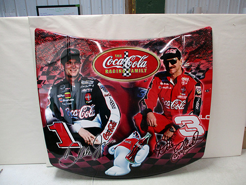 image of Dale Earnhardt Coca-Cola Racing Family Nascar Hood Art Display