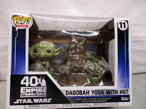image of Funko Pop Town Dagobah Yoda with Hut - Star Wars 40th