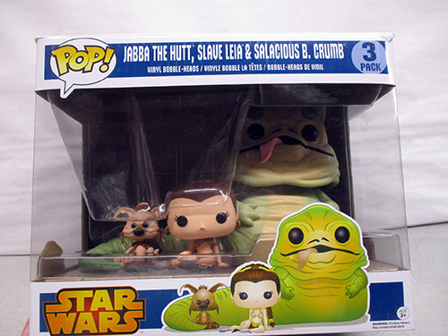 image of Funko Pop! Star Wars 3-Pack: Jabba, Leia & Salacious