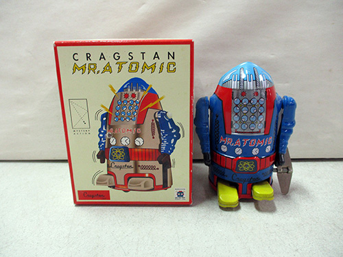 image of Cragstan Mr. Atomic Tin Robot with Original Box
