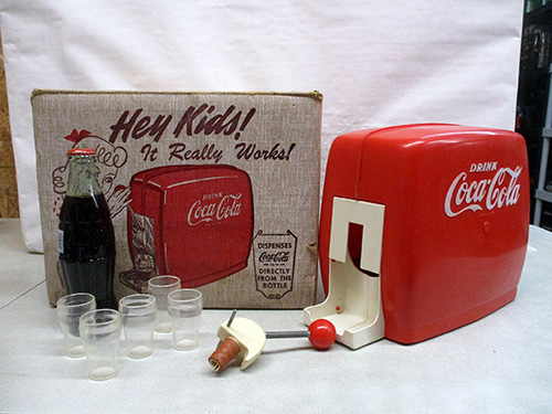 image of Coca-Cola Mini Soda Dispenser with Box and Accessories
