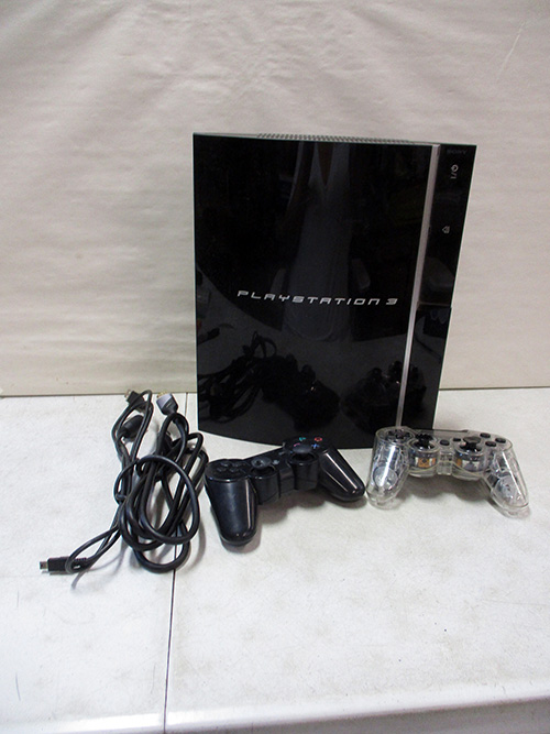 image of Sony PlayStation 3 Console with Controllers and Cables