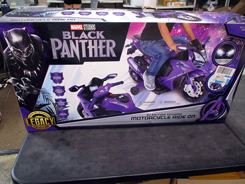image of Marvel Black Panther Motorcycle Ride-On Toy