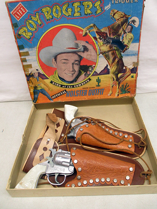 image of Roy Rogers Toy Gun and Holster Set with Original Box