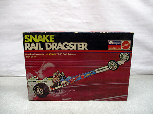 image of Monogram 1/24 Scale Snake Rail Dragster Model Kit