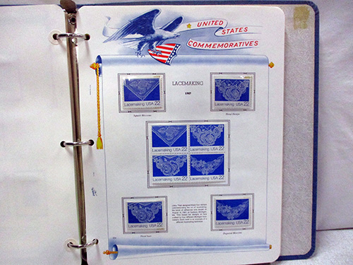 image of Binder with United States Commemorative Stamps