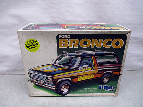 image of MPC Ford Bronco Model Kit with Golden Wheels Bonus