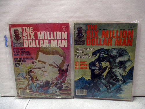 image of Two Issues of The Six Million Dollar Man Magazine