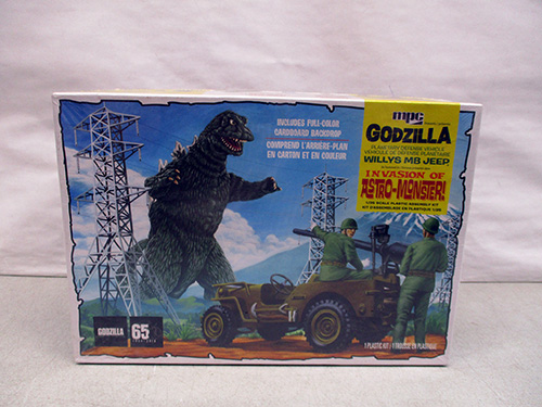 image of MPC Godzilla Willys MB Jeep Model Kit
