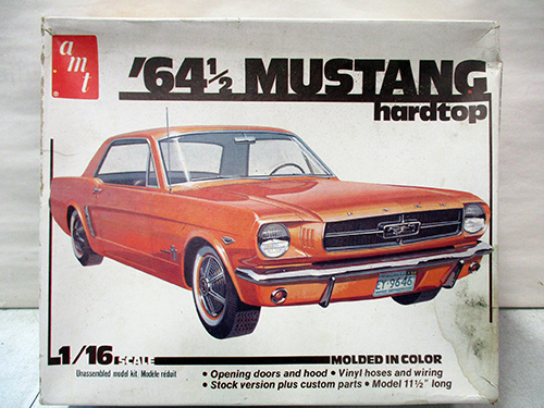 image of AMT 1/16 Scale 1964 1/2 Mustang Model Kit