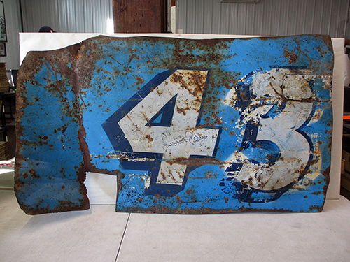 image of Richard Petty signed raced Belvedere door #43