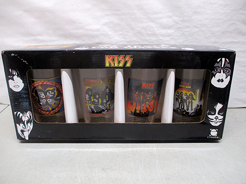 image of KISS Band Collector's Glass Set in Original Packaging