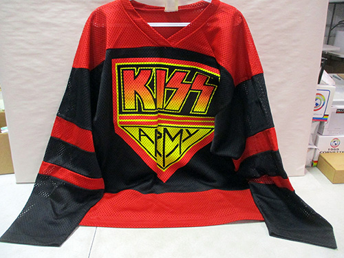 image of KISS Army Red and Black Hockey Jersey