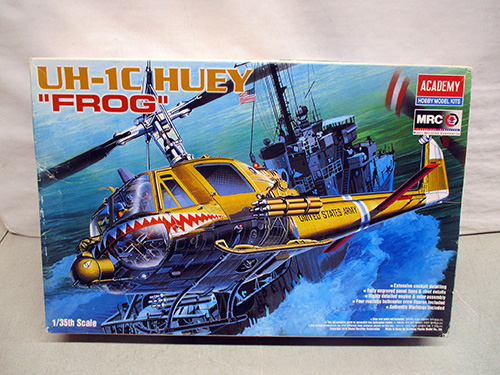 image of Academy UH-1C Huey Frog Helicopter Model Kit