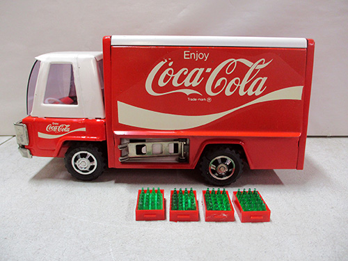 image of Marx Coca-Cola Delivery Toy Truck with Crates