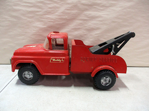 image of Buddy L Red Tow Truck Diecast Toy