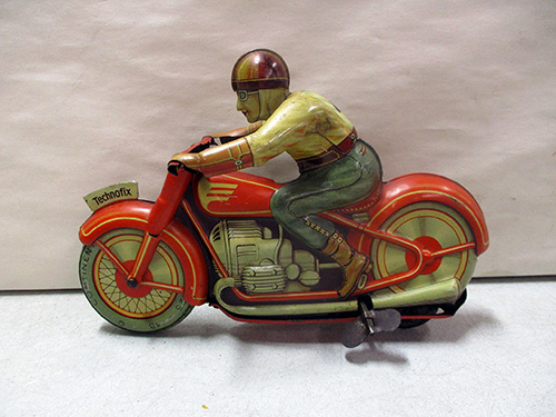 image of Technofix Tin Motorcycle Wind-Up Toy