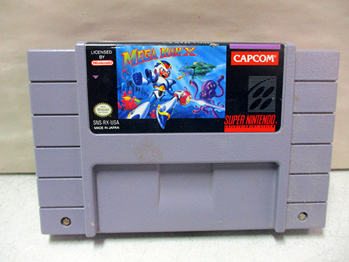 image of Mega Man X Super Nintendo Cartridge by Capcom