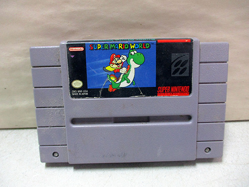 image of Super Mario World SNES Game Cartridge