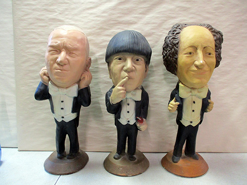 image of Three Stooges Ceramic Figurines Set