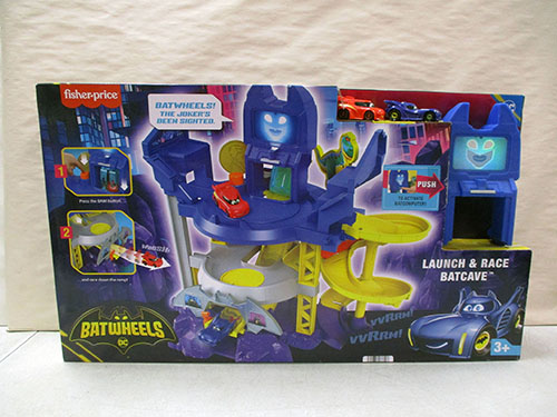 image of Fisher-Price Batwheels Launch & Race Batcave Playset