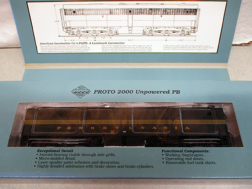 image of Proto 2000 Unpowered PB Pennsylvania Locomotive Model