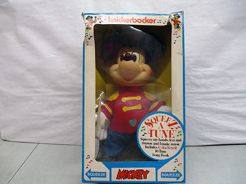 image of Knickerbocker Mickey Mouse Squeeze Toy in Box
