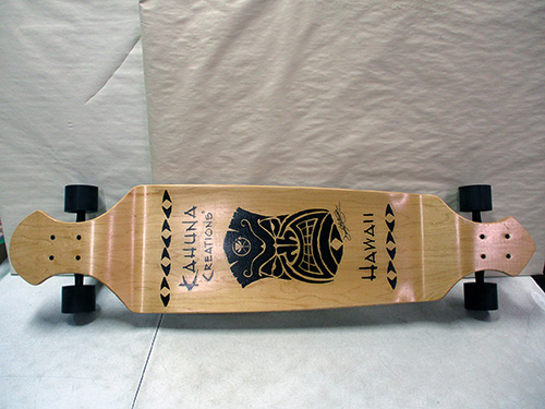 image of Kahuna Creations Hawaiian Theme Longboard Skateboard