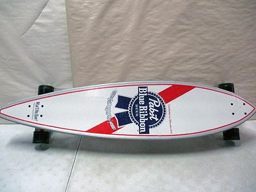 image of Pabst Blue Ribbon Logo Longboard Skateboard
