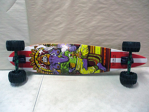 image of All-Terrain Longboard with Colorful Ganesha Design