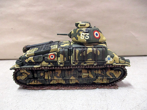 image of French Tank Model in Camo Paint Scheme