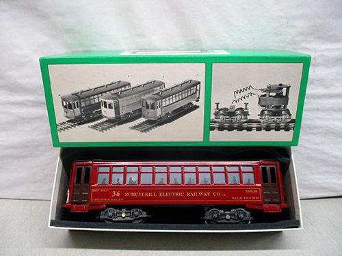 image of Bowser Schuylkill Electric Railway Co. Model Trolley Car