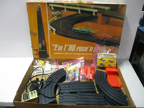 image of Eldon 2-in-1 Race 'N Rally Slot Car Set