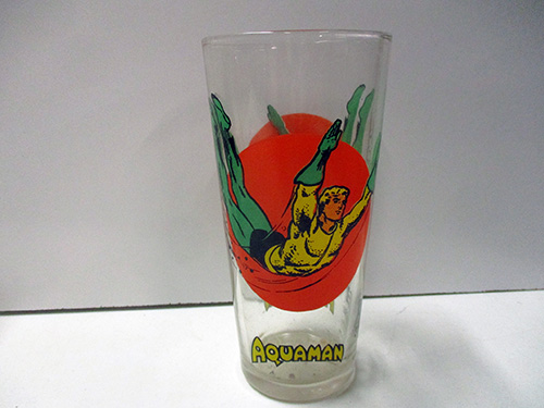 image of Aquaman Glass with DC Comics Design